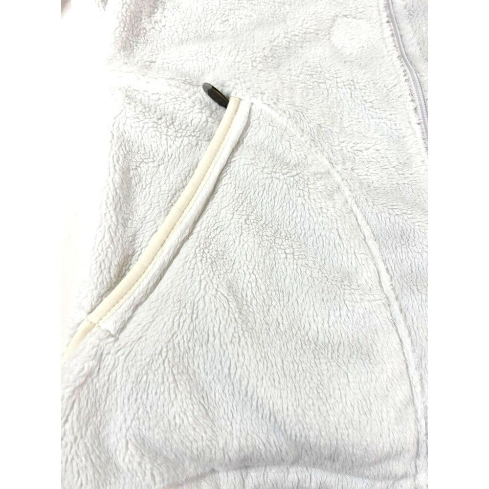 The North Face Women’s Osito Fleece full Zip Up Hoodie Sweatshirt Size L white - Picture 7 of 12